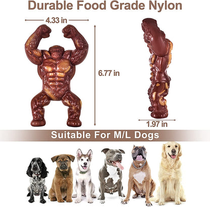 PETSTA Indestructible Dog Toys for Aggressive Chewers, Extreme Tough Toys for Large Dogs, Real Beef Flavored, Dog Bone for Medium/Large Dogs Breed, Gifts for Dogs4