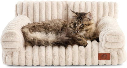 Hollypet Small Dog Large Cat Bed Puppy Couch Beds for Pets up to 25 Lbs | Fluffy Dog Cat Couch Plush Soft Warming Pets Beds with Machine Washable Cover and Non-Slip Bottom20