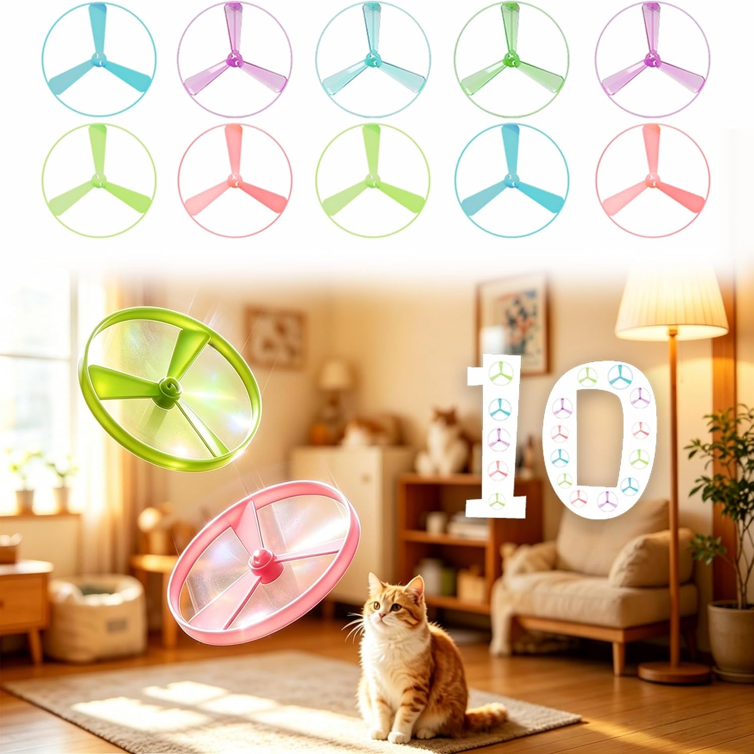 cat-fetch-toy-launcher-with-10-soft-flexible-discs-cat-toys-for-indoor-cats-led-glowing-launcher-electric-interactive-kitten-toy-for-hunting-exercise-usb-rechargeable