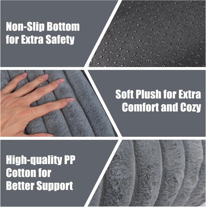 Cat Beds for Indoor Cats, 2 in 1 Cat Cave Bed Kitten Bed for Small Pets, Small Dog Bed with Cover, Pet Bed for Puppy and Kitten with Anti-Slip Bottom-Dark Gray-20 Inches4