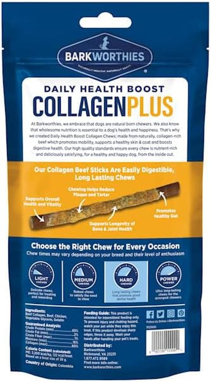 Barkworthies 6 Inch Chicken Wrapped Collagen Sticks - 2 Oz (Pack of 3) - Protein-Focused, Durable2