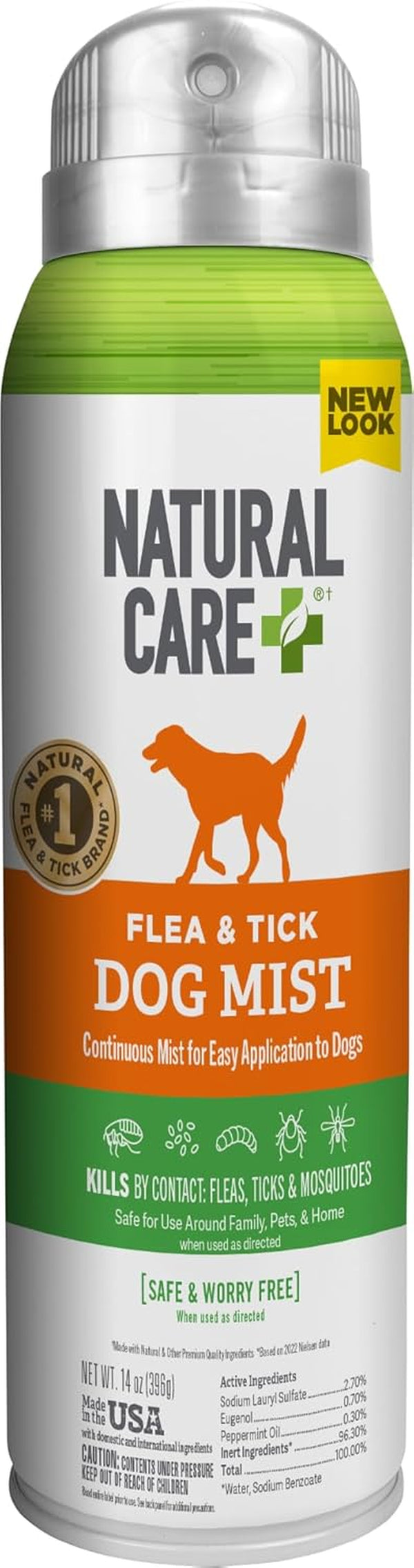 Natural Care Flea & Tick Spray for Dogs, Flea & Tick Treatment, 14Oz | Dog Tick & Flea Treatment, Pest Control, Certified Oils, Repels Fleas, Repels Ticks, Easy Spray Application, Pet Care1