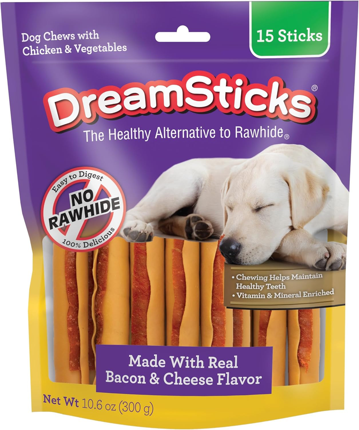 dreambone-chicken-wrapped-mini-stick-dog-treats-daily-rawhide-free-chew-digests-safely-and-completely-with-real-protein-chicken-and-veggies-15-count