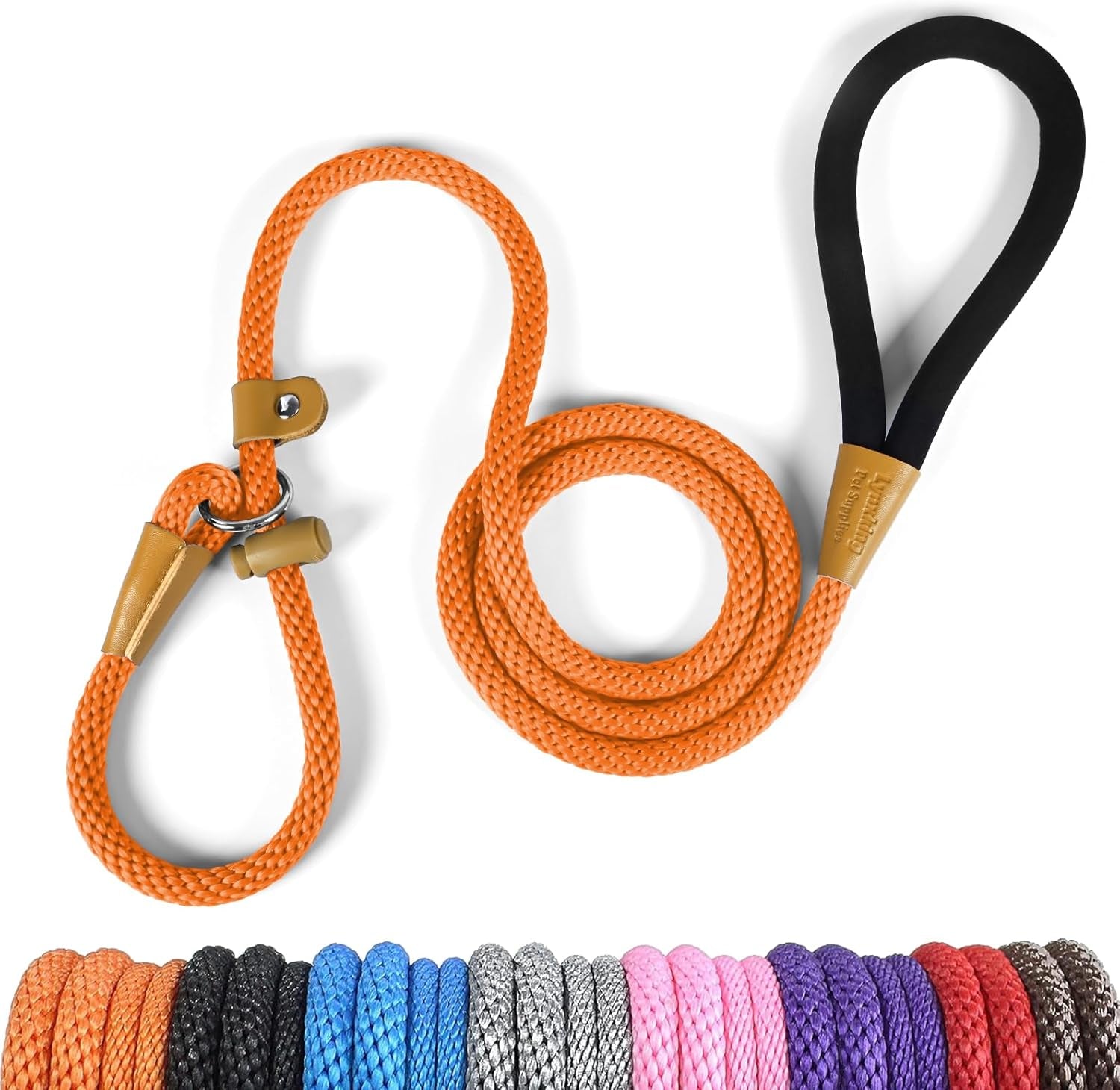 lynxking-dog-leash-slip-lead-5-6-8-ft-dog-training-leash-strong-heavy-duty-rope-no-pull-training-lead-leashes-for-dogs