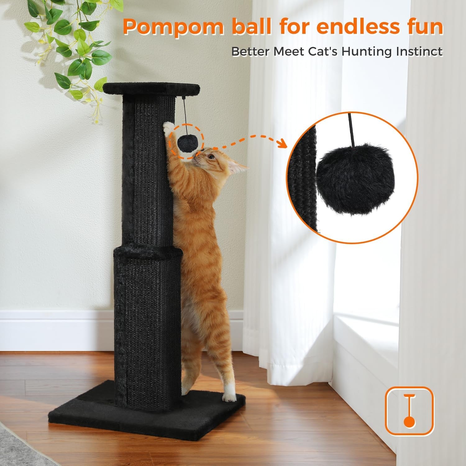 pawz-road-large-cat-scratching-post-32-tall-black-cat-scratcher-heavy-duty-cat-post-with-16x16-large-base-covered-sturdy-woven-sisal-scratcher-and-cat-toy-ball-for-adult-and-indoor-cats