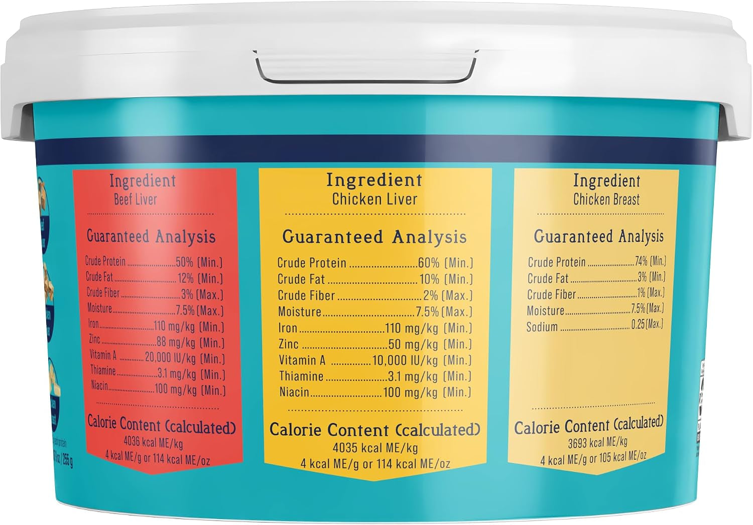 stewart-freeze-dried-dog-treats-three-flavor-variety-pack-9-oz-tub-premium-quality-raw-protein-single-ingredient-high-protein-training-treats-food-topper-no-refrigeration-cat-friendly