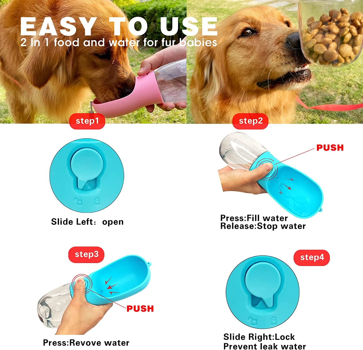 dog-water-bottle-with-food-container-portable-leak-proof-pet-water-dispenser-for-walking-hiking-travel-puppy-essentials-accessories-for-small-large-dogs-dog-gifts-10oz-15oz-19oz