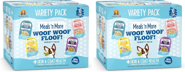 Weruva Meals 'N More Natural Wet Dog Food, Belly Belly Nice! Digestive Support Variety Pack, 3.5Oz Cup (Pack of 10)12