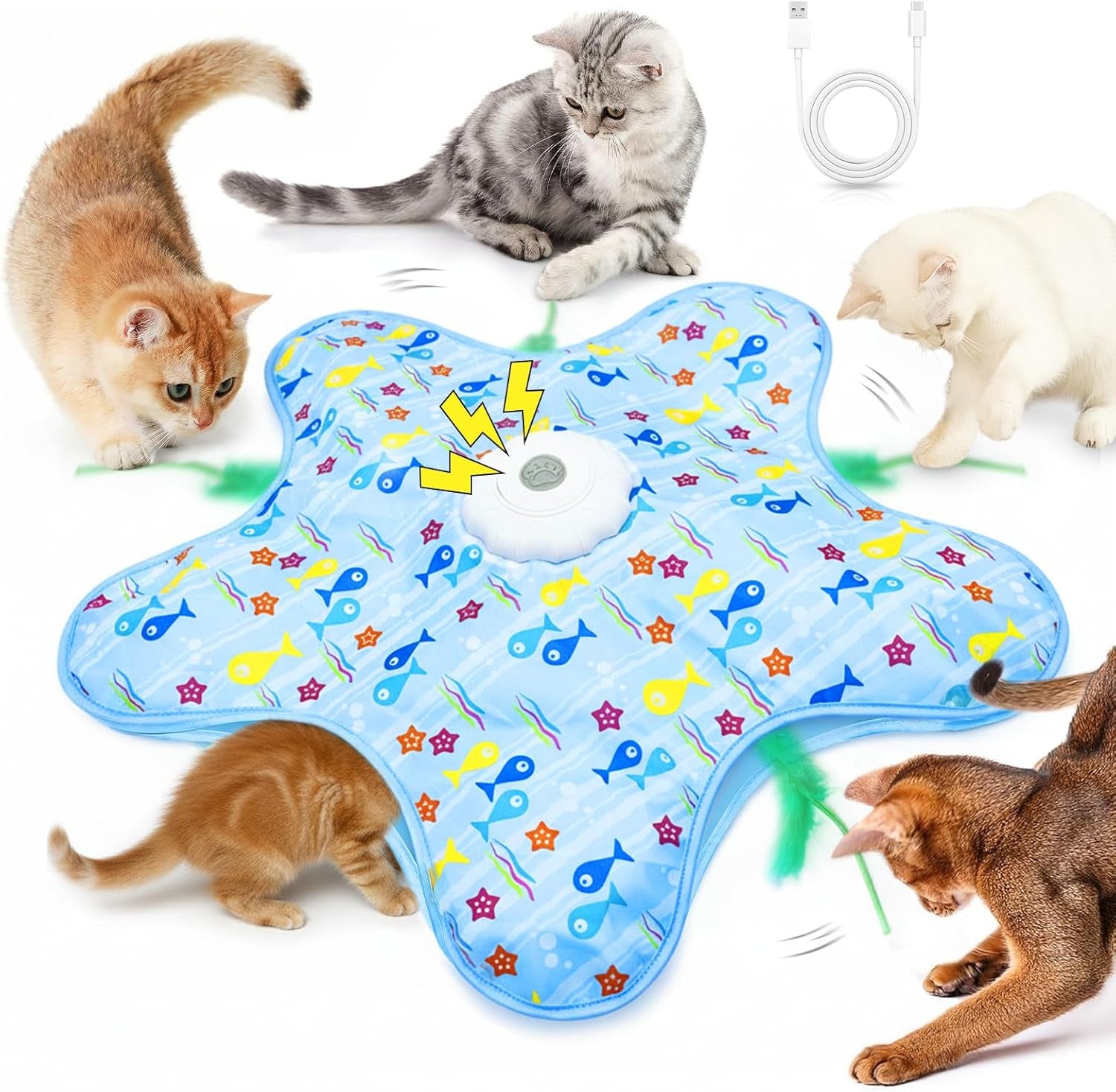 interactive-touch-activated-hide-and-seek-cat-toys-for-indoor-cats-blue-rechargeable-automatic-moving-concealed-wand-feather-real-bird-squeaky