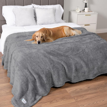Petami Fluffy Waterproof Dog Blanket for Couch and Bed, Reversible Sherpa Pet Throw, Pee Proof Furniture Protector Sofa Cover, Washable Cat Blanket for Medium Large Dogs and Cats (Taupe Camel, 60X80)34