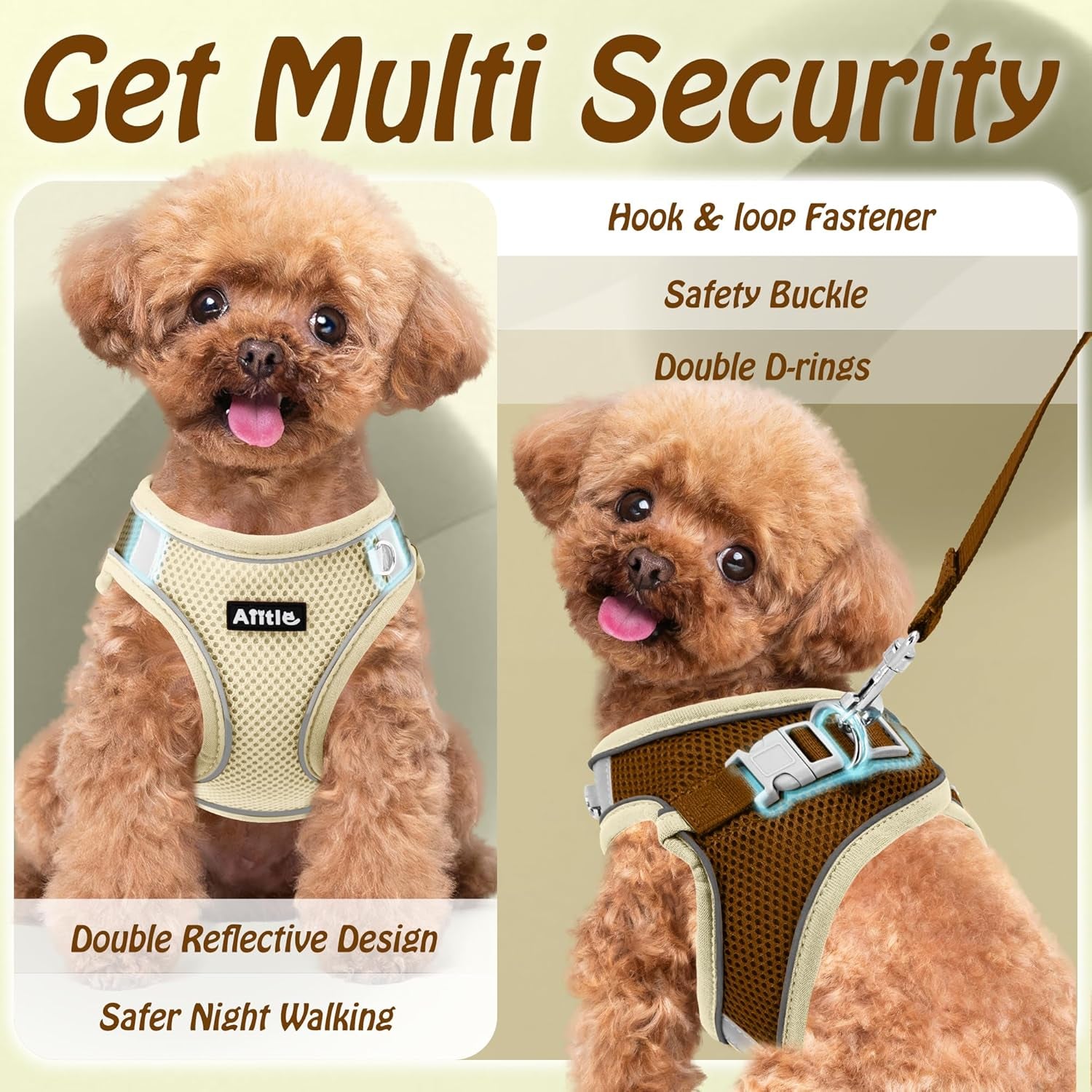 aiitle-no-pull-dog-harness-and-leash-set-step-in-adjustable-dog-harness-with-padded-vest-for-all-weather-dog-leash-with-soft-padded-handle-easy-to-put-on-small-and-medium-dogs-beige-s