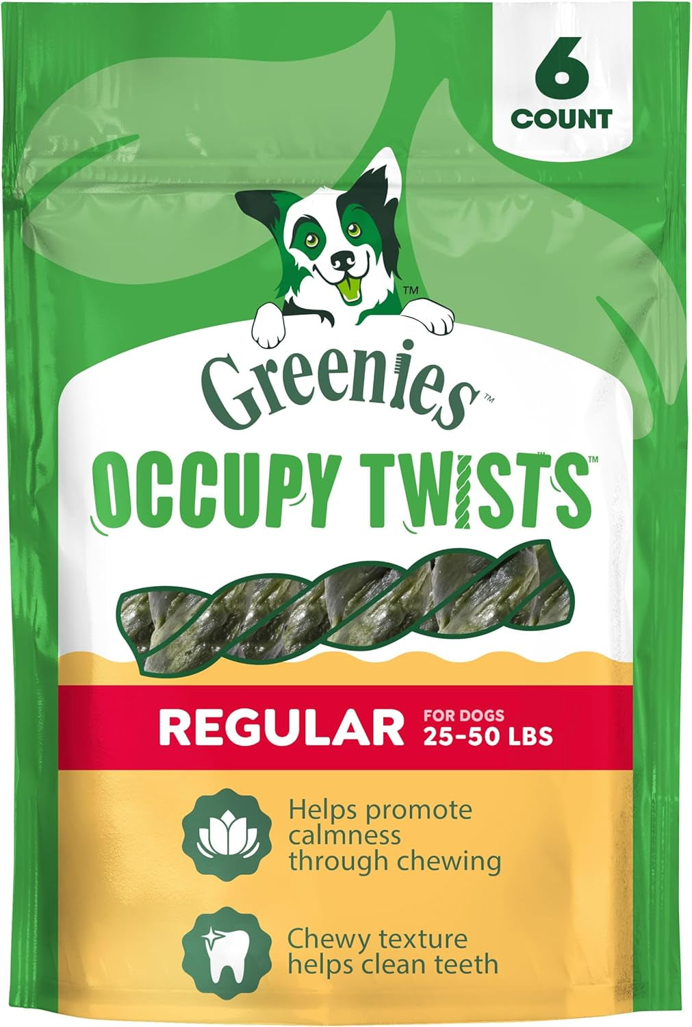 greenies-occupy-twists-regular-breed-dog-treats-chicken-flavor-6-count-regular-breed-size-25-50-lbs-rawhide-free-promotes-calmness-cleans-teeth-no-artificial-flavors-8-65-oz-pack