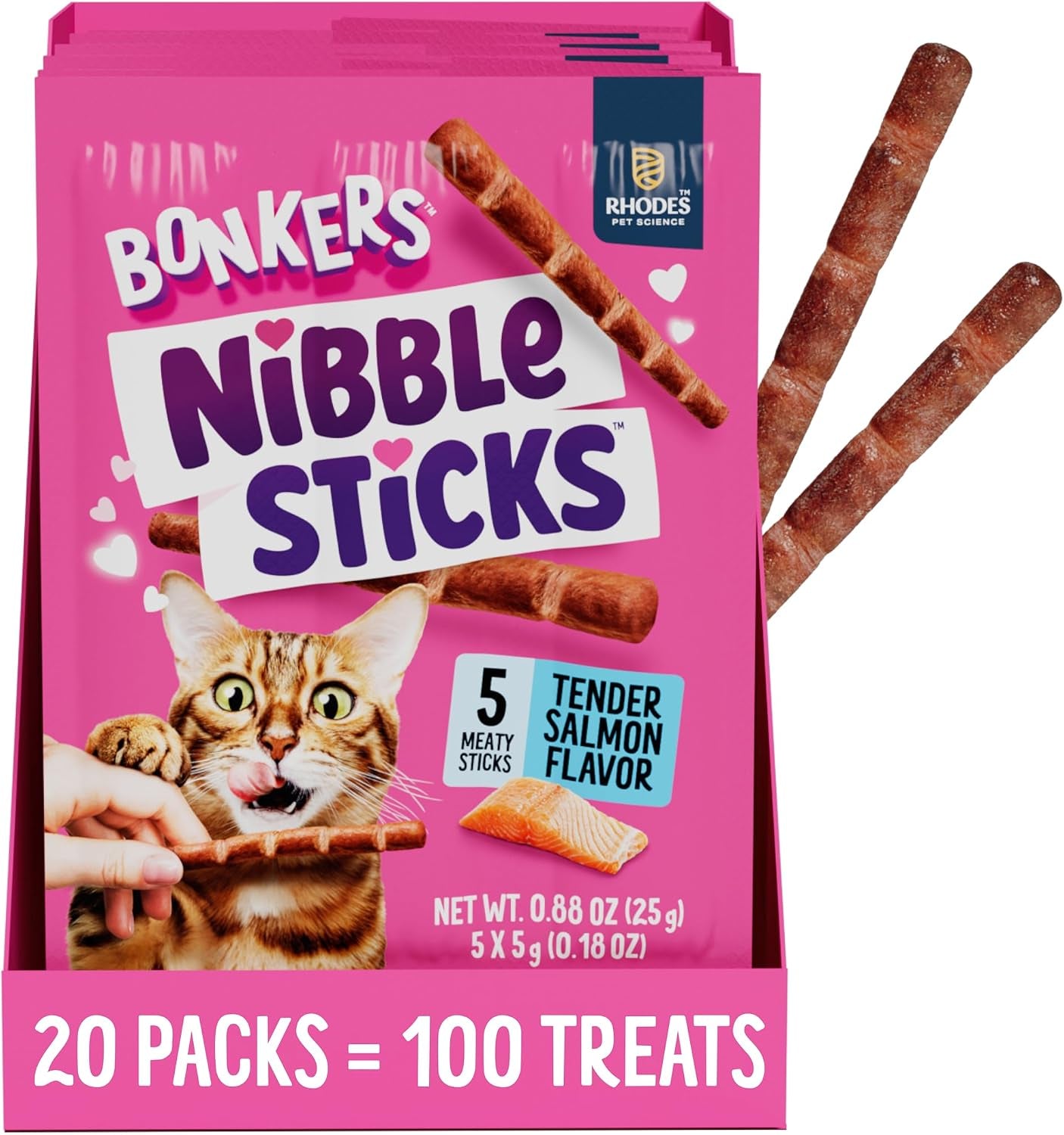bonkers-nibble-sticks-soft-meaty-tender-salmon-flavor-cat-treats-5-sticks-pack-of-20