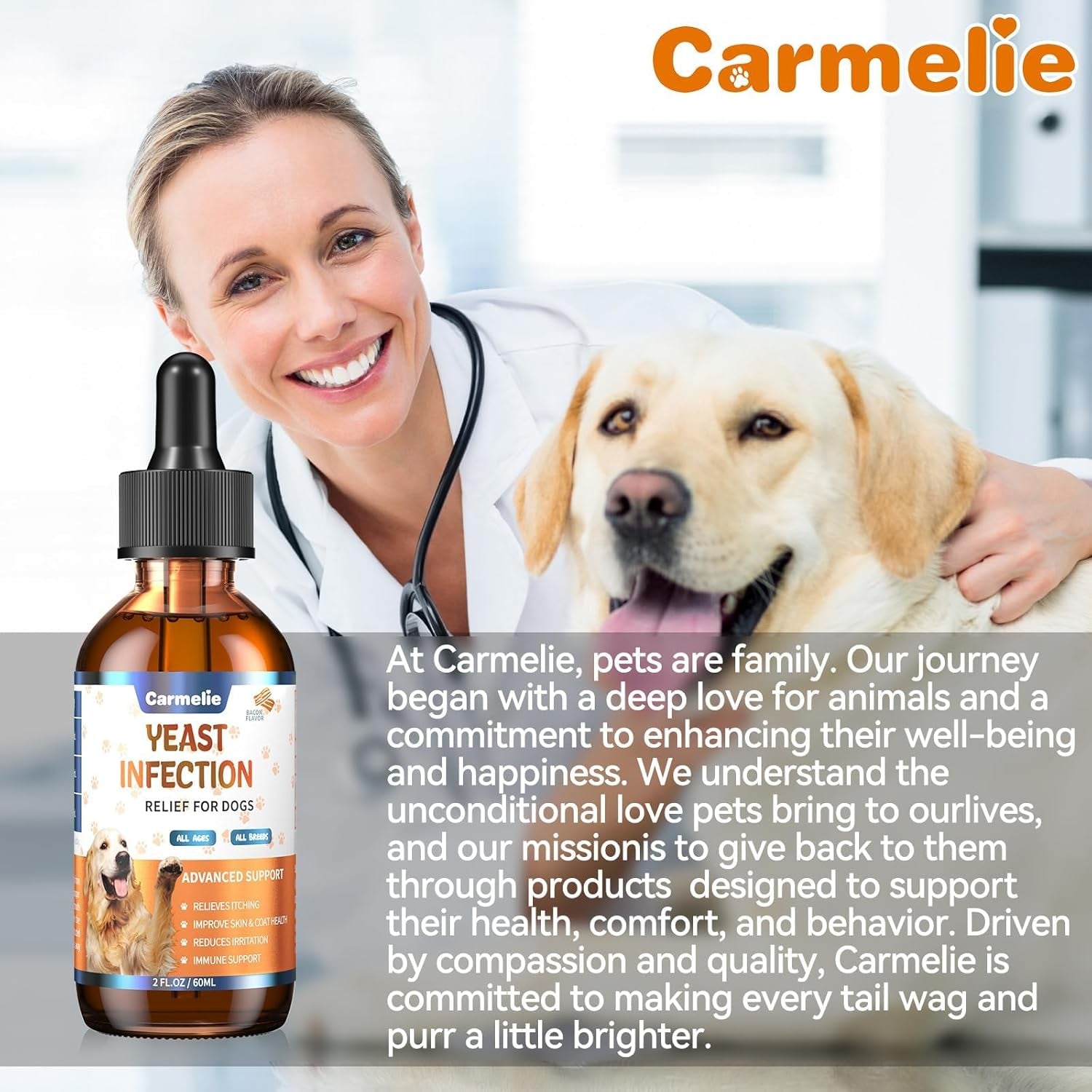carmelie-natural-yeast-relief-for-dogs-support-healthy-itch-relief-ear-paw-discomfort-care-itch-relief-for-dog-allergy-supports-inflammation-relief-for-dogs-60ml-bacon-flavor