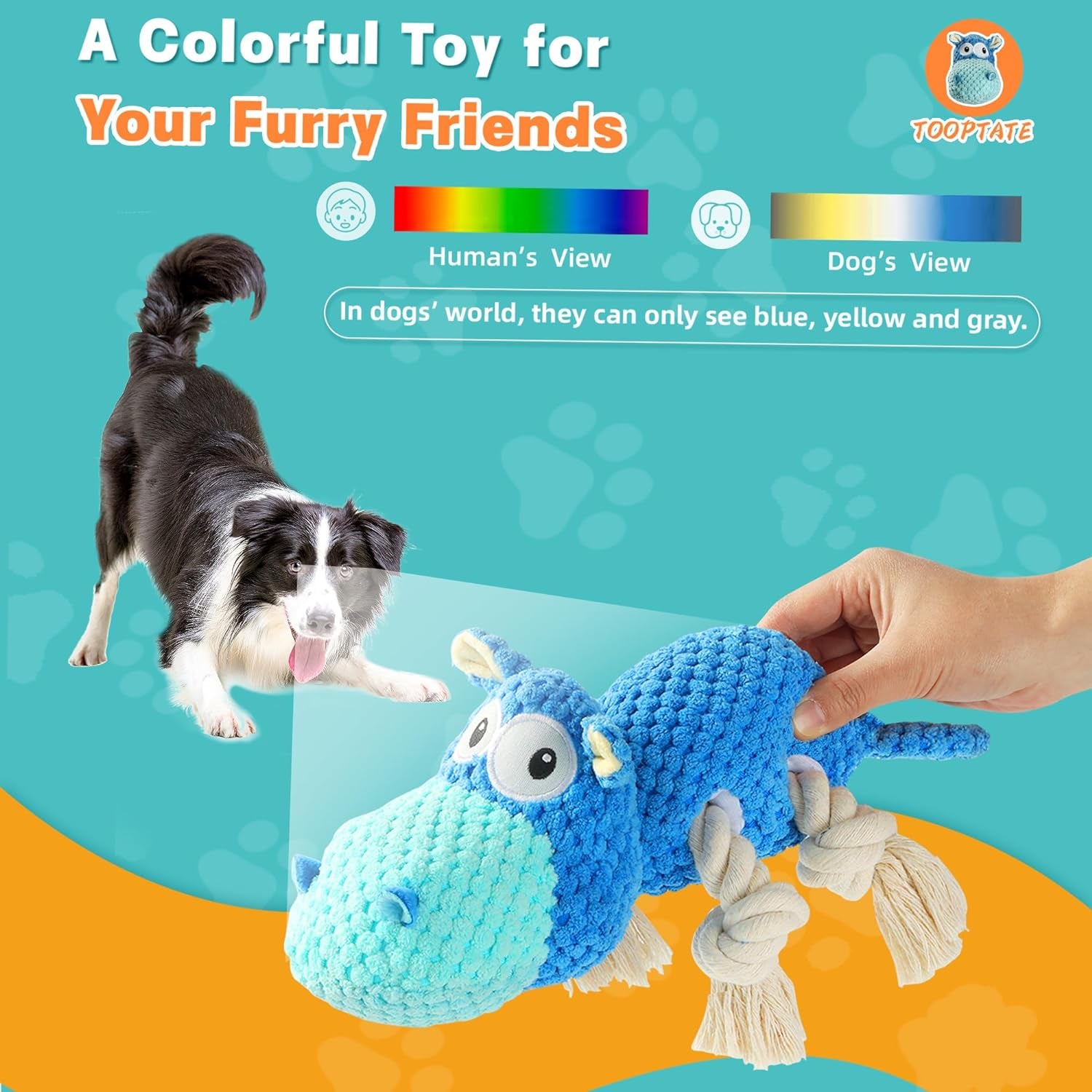 tooptate-hippo-squeaky-dog-toy-blue-medium-cute-plush-design-rope-legs-for-tugging-helps-keep-dogs-busy-suitable-for-small-medium-and-large-dogs