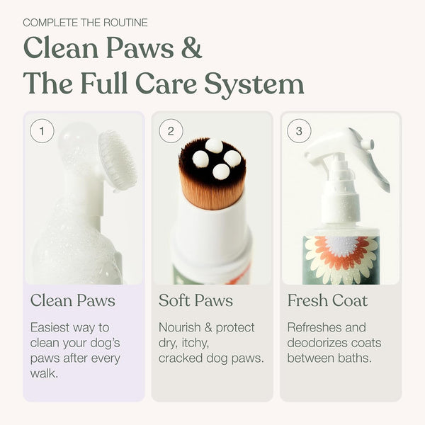 Dog Paw Cleaner, Clean Paws, No Rinse Foam Cleaner with Brush, 5 Fl Oz | Dandylion Dog Paw Washer, Fragrance Free, Ph Balanced, Waterless, Foaming Washer with Silicone Brush, Pet Cleaning Supplies9