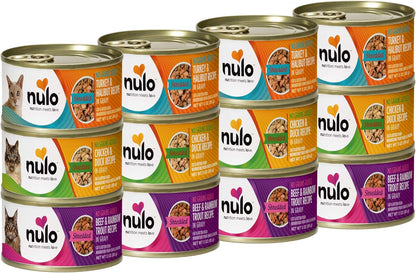 Nulo Variety Flavors Grain-Free Shredded Wet Canned Cat Food, 3 Ounce (Pack of 12)9