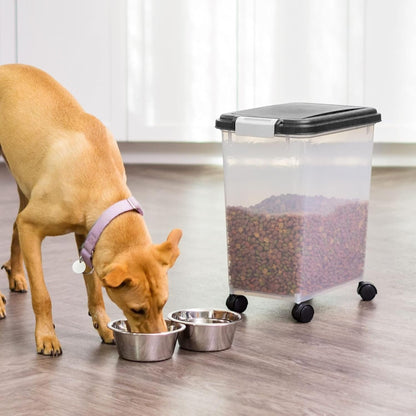 IRIS USA Dog Food Storage Container, Airtight, 30 Lb Capacity, Wheels | Airtight Seal Keeps Kibble, Bird Seed, and Pet Food Fresh While Wheels Provide Easy Mobility around the Home.2