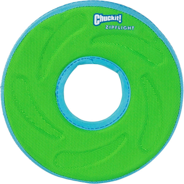 Chuckit! Amphibious Zipflight Floating and Flying Disc Dog Toy, Medium (8.5"), Assorted Colors (Orange and Blue/Green and Blue)12