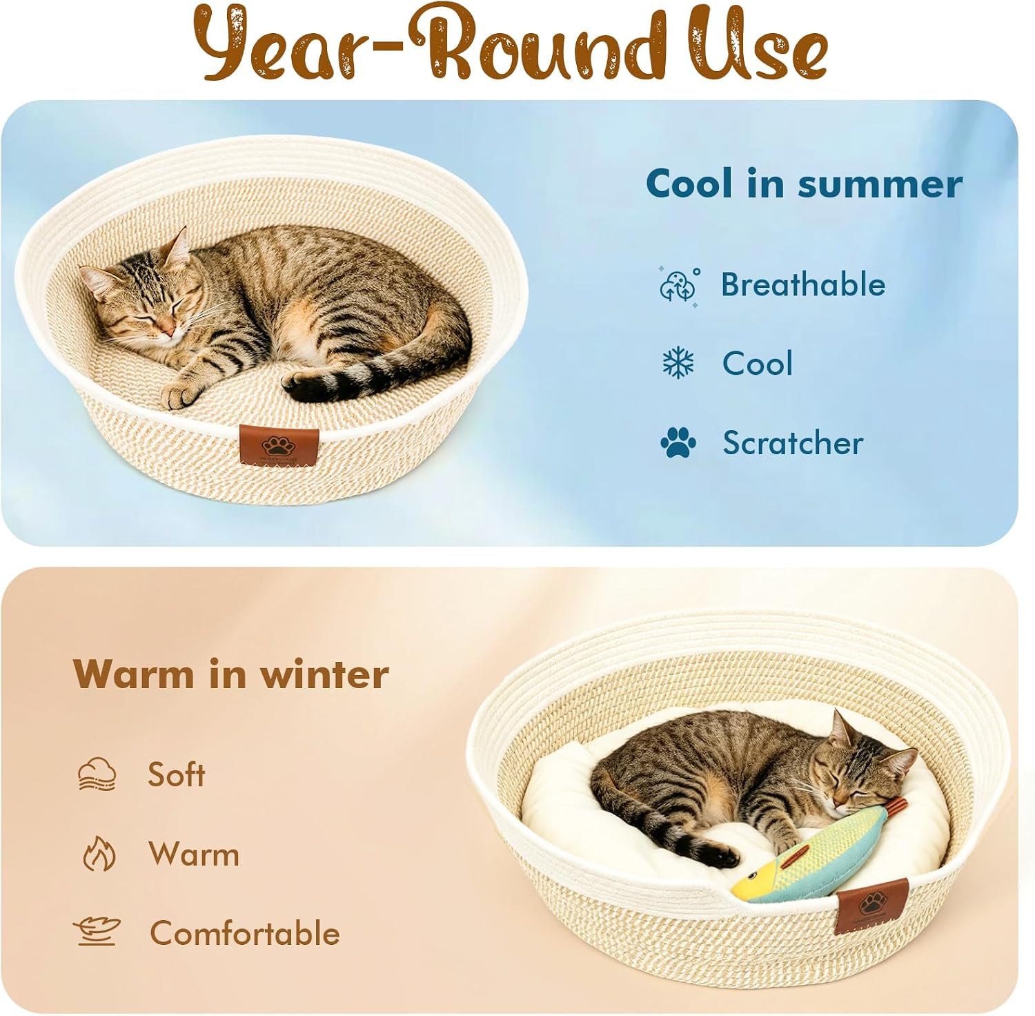 xpiy-stimulicat-handwoven-cat-basket-with-fish-toy-instinct-kitten-bed-made-of-natural-cotton-rope-with-a-washable-cushion-breathable-scratch-resistant-pet-nest-for-year-round-comfort