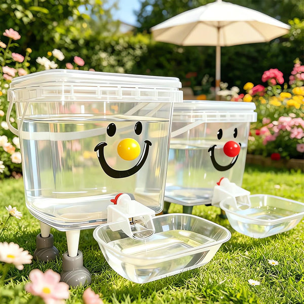 Pets Water Dispenser with Large Capacity Small Large Cats ＆ Dogs No Spilling Automatic Gravity Water Bowl Auto Fill Waterer Dish Self Watering Animal Water Fountain Feeder (Yellow, 0.8, Gallons)2