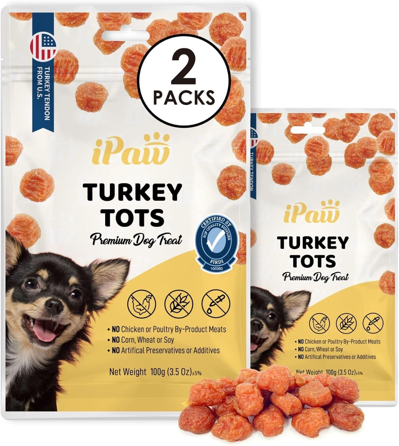 ipaw-chicken-tots-dog-treat-sqf-certified-production-process-training-treat-puppy-training-human-grade-training-reward-hypoallergenic-easy-to-digest