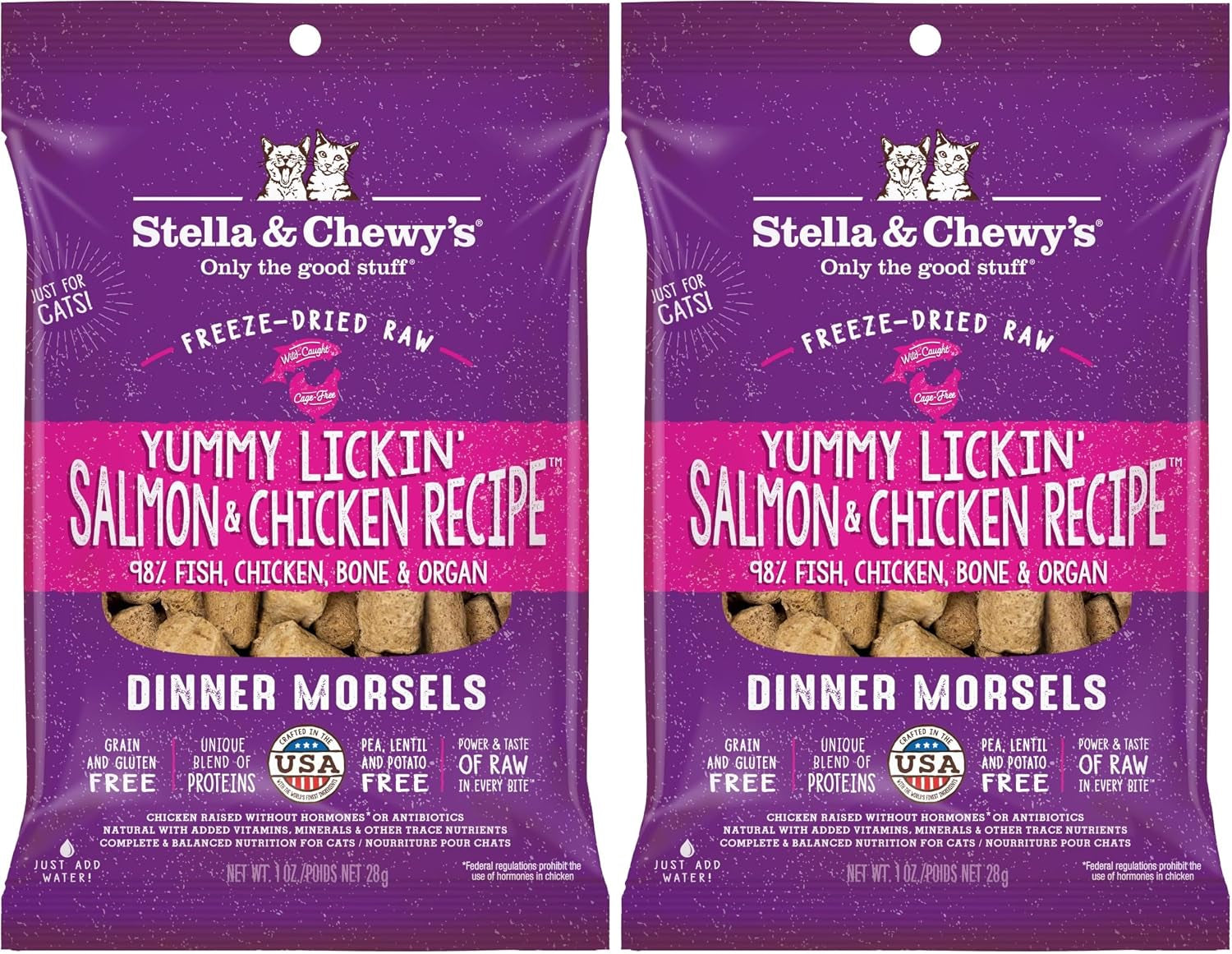 stella-chewys-freeze-dried-raw-cat-dinner-morsels-premium-chicken-recipe-with-98-cage-free-meat-organs-natural-grain-free-cat-kitten-food-made-in-usa-3-5-oz