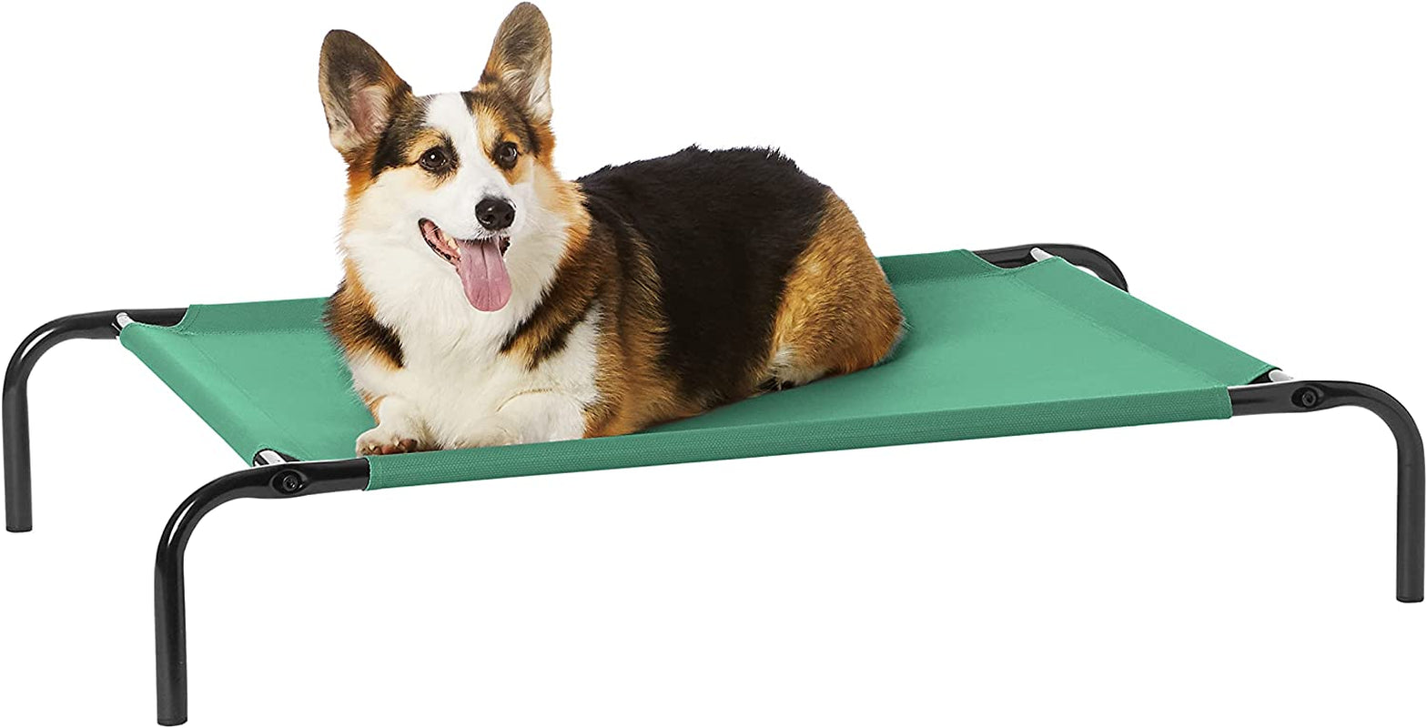 amazon-basics-cooling-breathable-elevated-dog-bed-with-metal-frame-for-large-dogs-51-x-31-x-8-grey