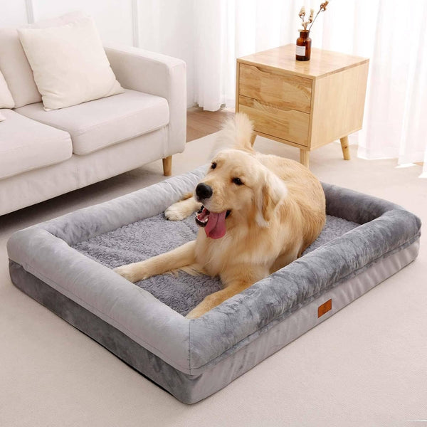 XL Orthopedic Waterprood Dog Bed for Extra Large Size Dogs | 360 Degree Bolster Support, Egg Crate Foam, Waterproof Liner, Non-Slip Bottom, Machine Washable Cover, 45 X 35 Inch8