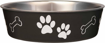 Loving Pets Bella Dog Bowls- Stainless Steel Dog & Cat Bowls - Spill Proof Dog Food Bowl, Cat Bowl, Puppy Essentials & Pet Supplies Great for Home & Travel (Medium 20-35 Lbs, Blueberry)9