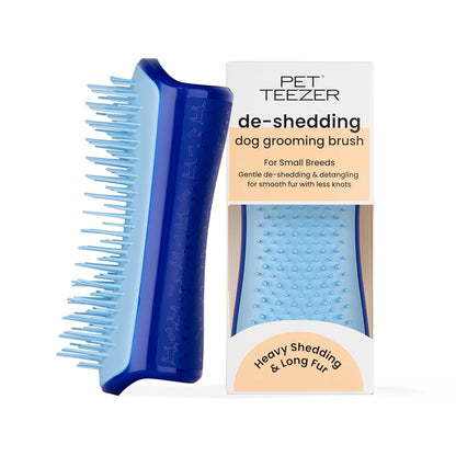 Pet Teezer De-Shedding Dog Brush for Long Hair Breeds, Large, Blue & Pink | Dog Grooming Tool with Patented Two-Tier Teeth Reaches the Undercoat for Thick, Double-Coated Dogs & Wet or Dry Fur10