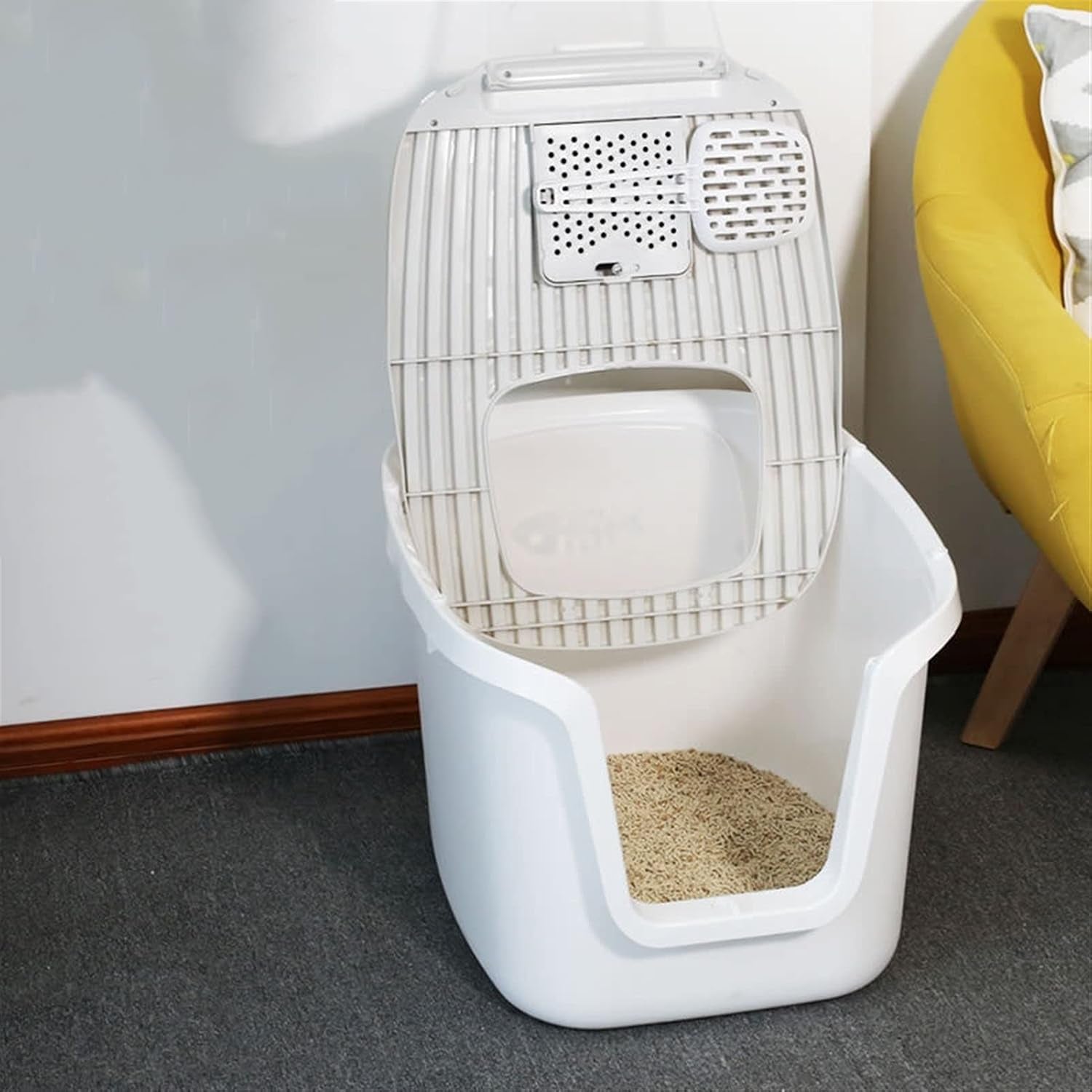 dog-potty-training-toilet-cat-litter-box-top-entry-type-pan-with-scoop-large-anti-splashing-closed-potty-suitable-for-12-5kgc