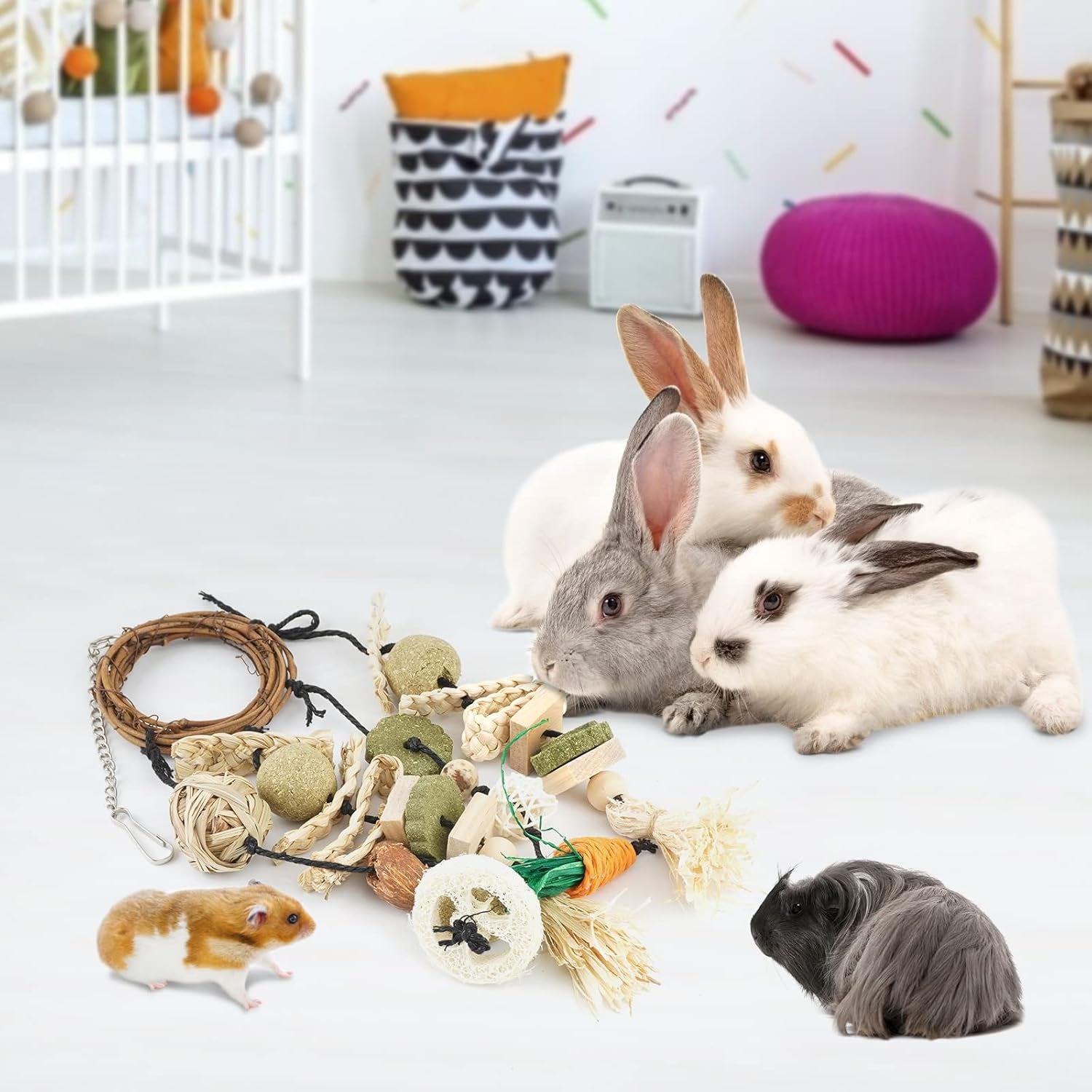 bissap-bunny-chew-toy-rabbits-cage-hanging-chew-toys-and-treats-grapevine-wreaths-rattan-ring-with-snacks-for-guinea-pigs-chinchillas-hamsters-rats-and-other-small-pets-teeth-grinding