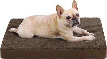KSIIA Orthopedic Dog Bed for Large Dogs with Waterproof Lining, Grey, 35X22 | Deluxe Soft Plush Dog Crate Bed, Washable Pet Mat with Removable Cover & Egg Crate Foam for Large Dogs Sleeping & Relaxing25