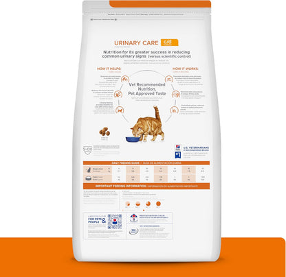 HILL'S PRESCRIPTION DIET C/D Multicare Urinary Care Dry Cat Food | #1 Veterinarian Recommended, Chicken Recipe, 4 Lb. Bag2