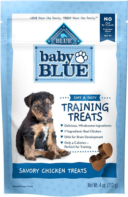 Blue Buffalo Baby Blue Training Treats Natural Puppy Soft Dog Treats, Savory Chicken 4-Oz Bag4