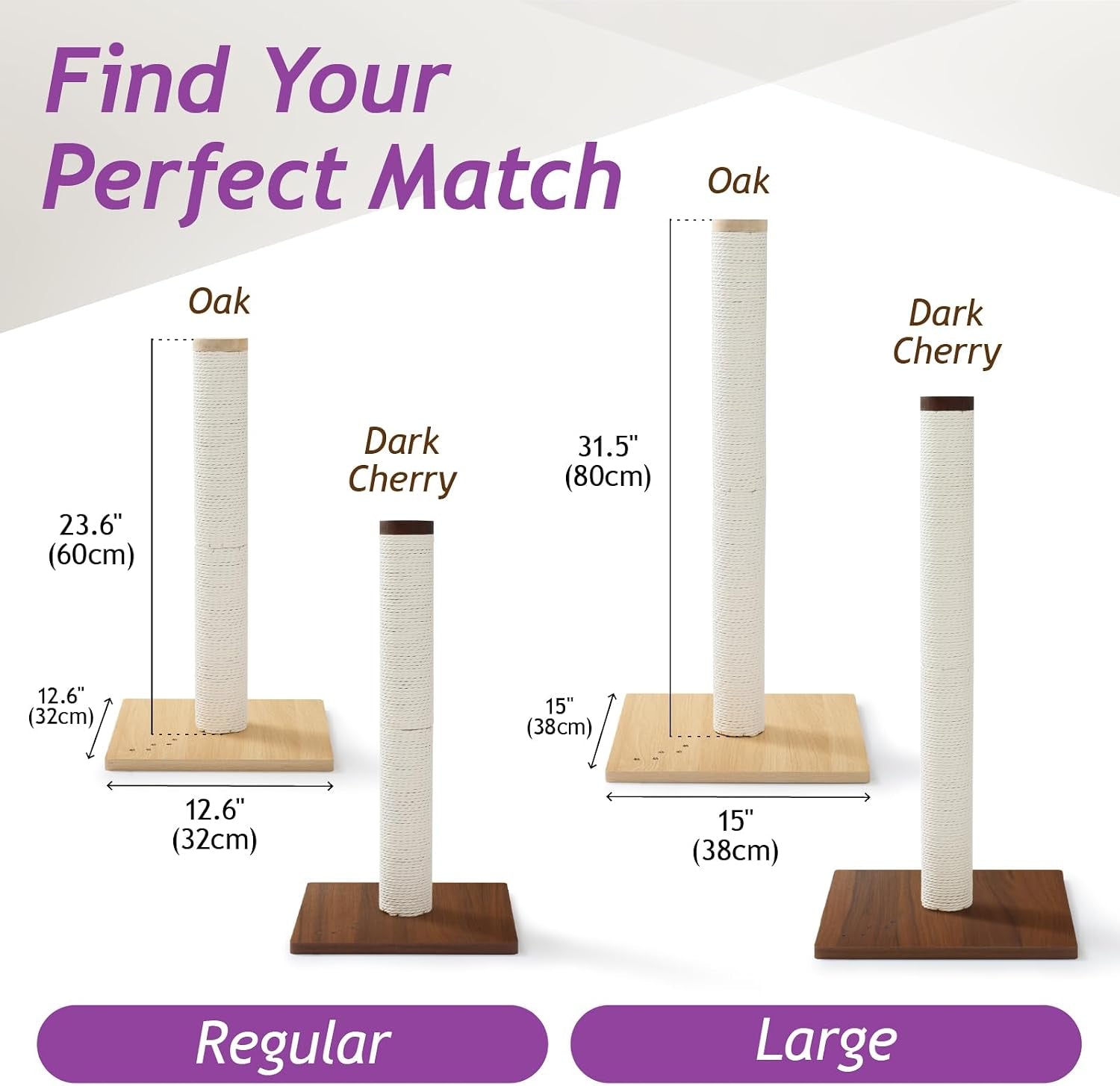 necoichi-23-6-tall-cat-scratching-post-kitten-scratcher-paper-rope-scratch-posts-trees-with-hanging-for-indoor-cats-23-6-inches-for-kitty-regular-oak