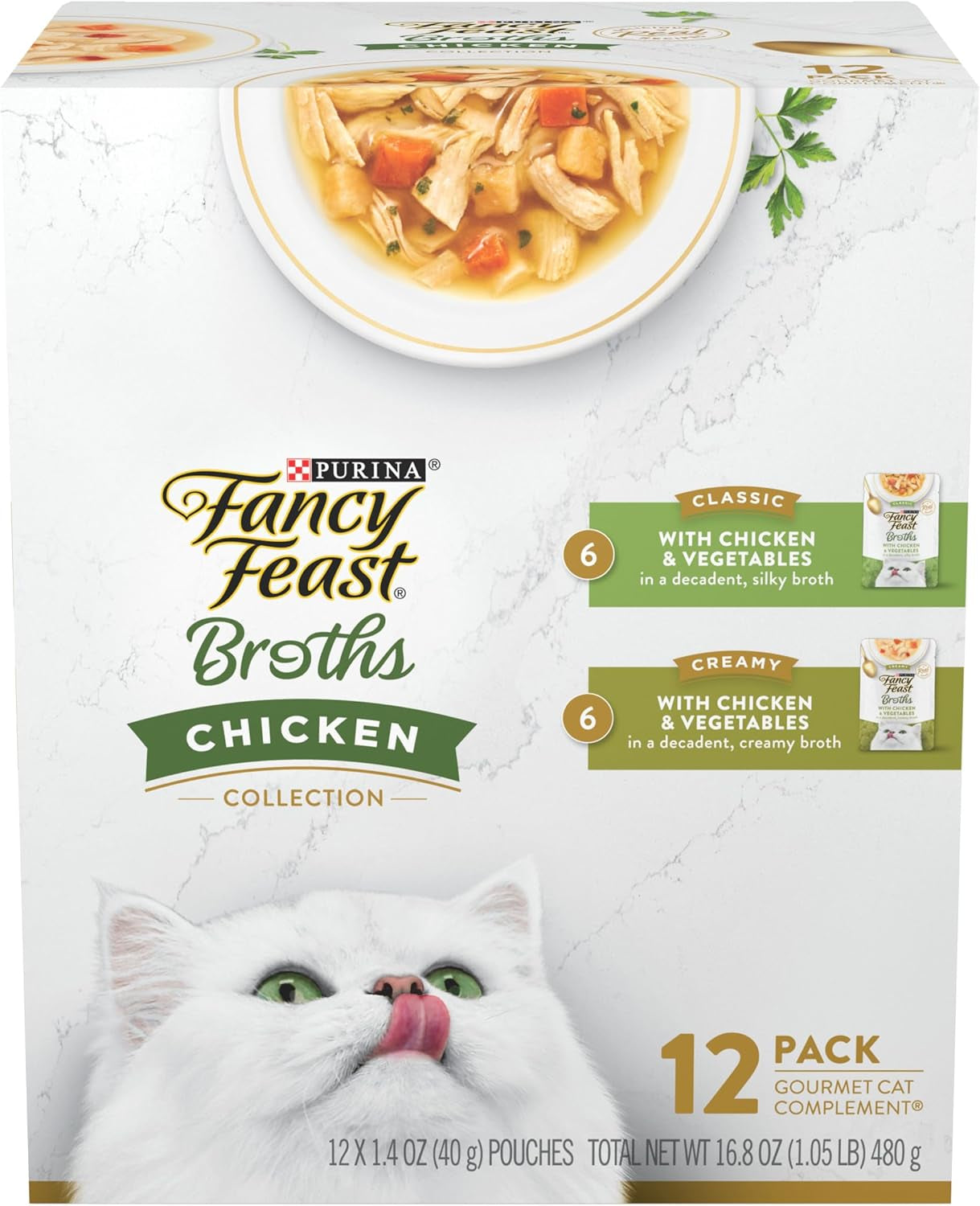 purina-fancy-feast-chicken-broth-complement-lickable-grain-free-wet-cat-food-variety-pack-pack-of-12-1-4-oz-pouches