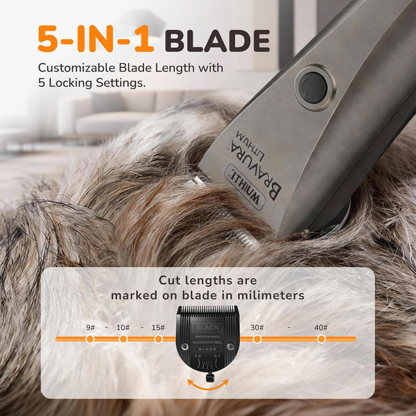 Ceramic 5-In-1 Dog Grooming Blade Compatible with Wahl Arco Clippers | Adjustable Replacement Blade for Wahl Bravura, Chromado and Creativa Clippers, Replacement Blades, Pet Grooming2