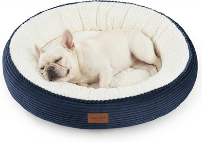 Love'S Cabin round Donut Cat and Dog Cushion Bed, 20In Bed for Cats or Small Dogs, Anti-Slip & Water-Resistant Bottom, Super Soft Durable Fabric Pet Beds, Washable Luxury Cat & Dog Bed Gray28