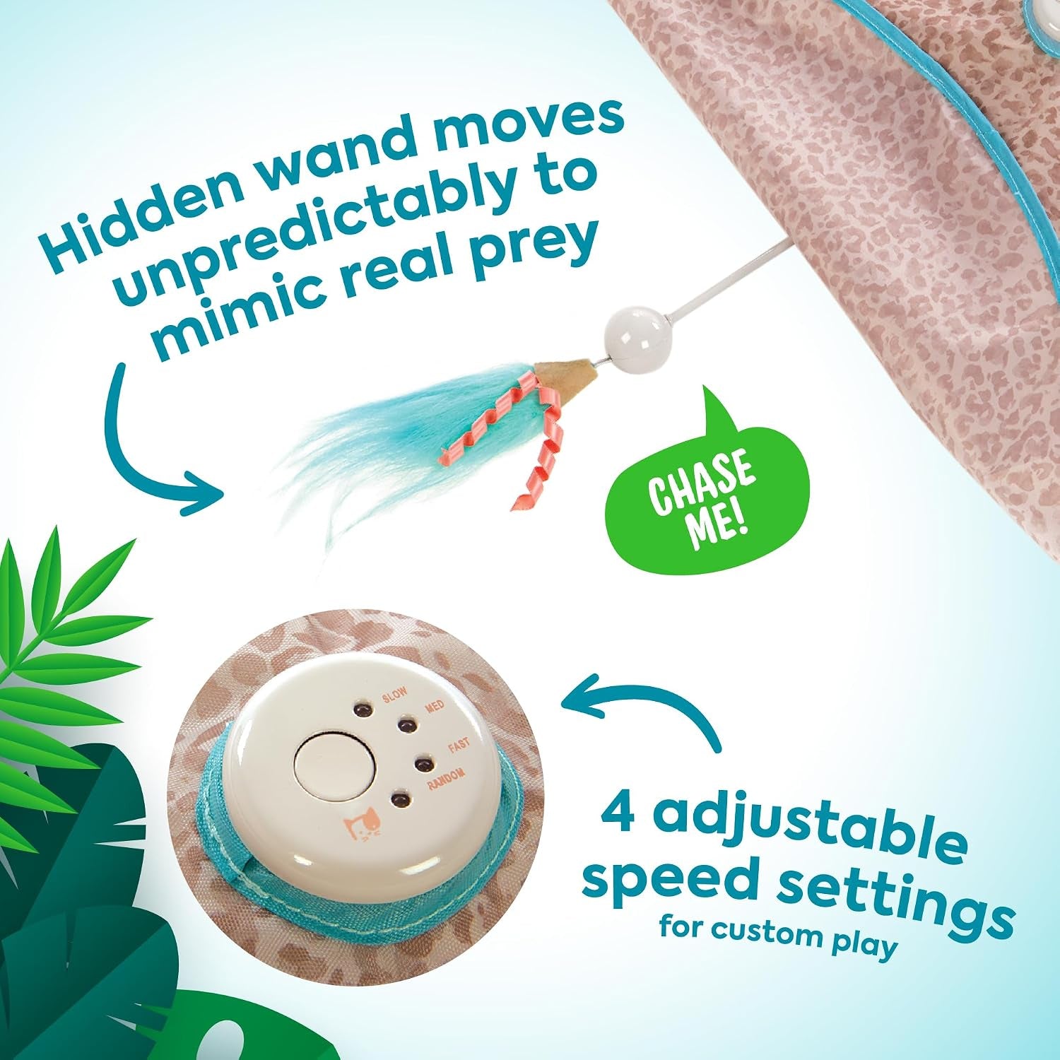 smartykat-hidden-hijinks-toy-for-indoor-cats-kittens-electronic-interactive-motion-toy-featuring-teaser-wand-plus-replaceable-batteries-included