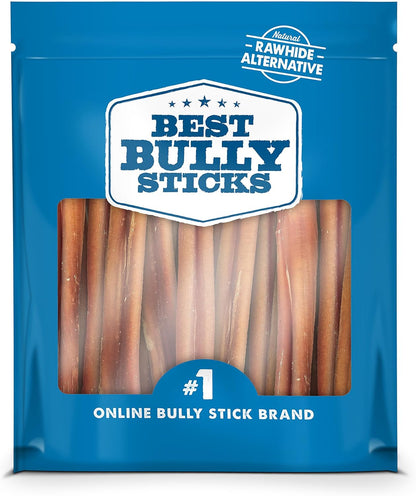 Best Bully Sticks 6 Inch Odor-Free Bully Sticks - 20 Count (Pack of 1) - Bulk Bag, Odorless Natural Grass-Fed Beef, Easily Digestible, No Grain or Rawhide, Ideal for Big Breeds1