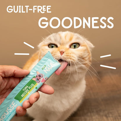 LOVE, NALA - Natural Lickable Cat Squeeze up Treat,Topper - Variety Pack Mousse - Wet Food Cat Puree - Grain Free, Non-Gmo, Minerals, Vitamins - 24 Pack 12 Oz.5