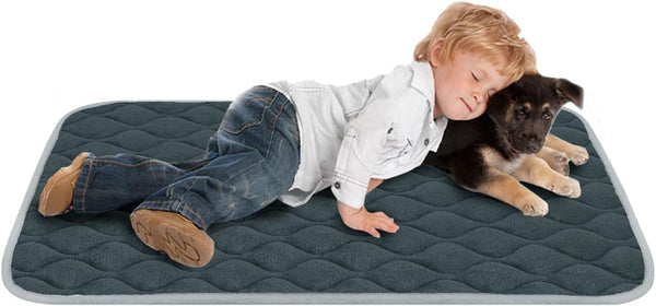 Furrybaby Dog Bed Mat Flat Crate Mat with Anti-Slip Bottom Machine Washable Pet Kennel Pad for Dog Sleeping (XS 22X13'', Grey Mat)9