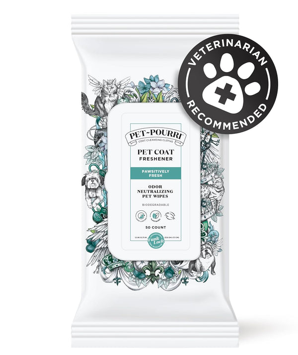 Poo-Pourri Pawsitively Fresh Deodorizing Pet Wipes – Quick Cleaning Wipes for Dogs & Cats – Plant Based Ingredients – Vet Recommended – Cleaner Odor Remover Wipes for Paw, Fur & Skin Soothing2