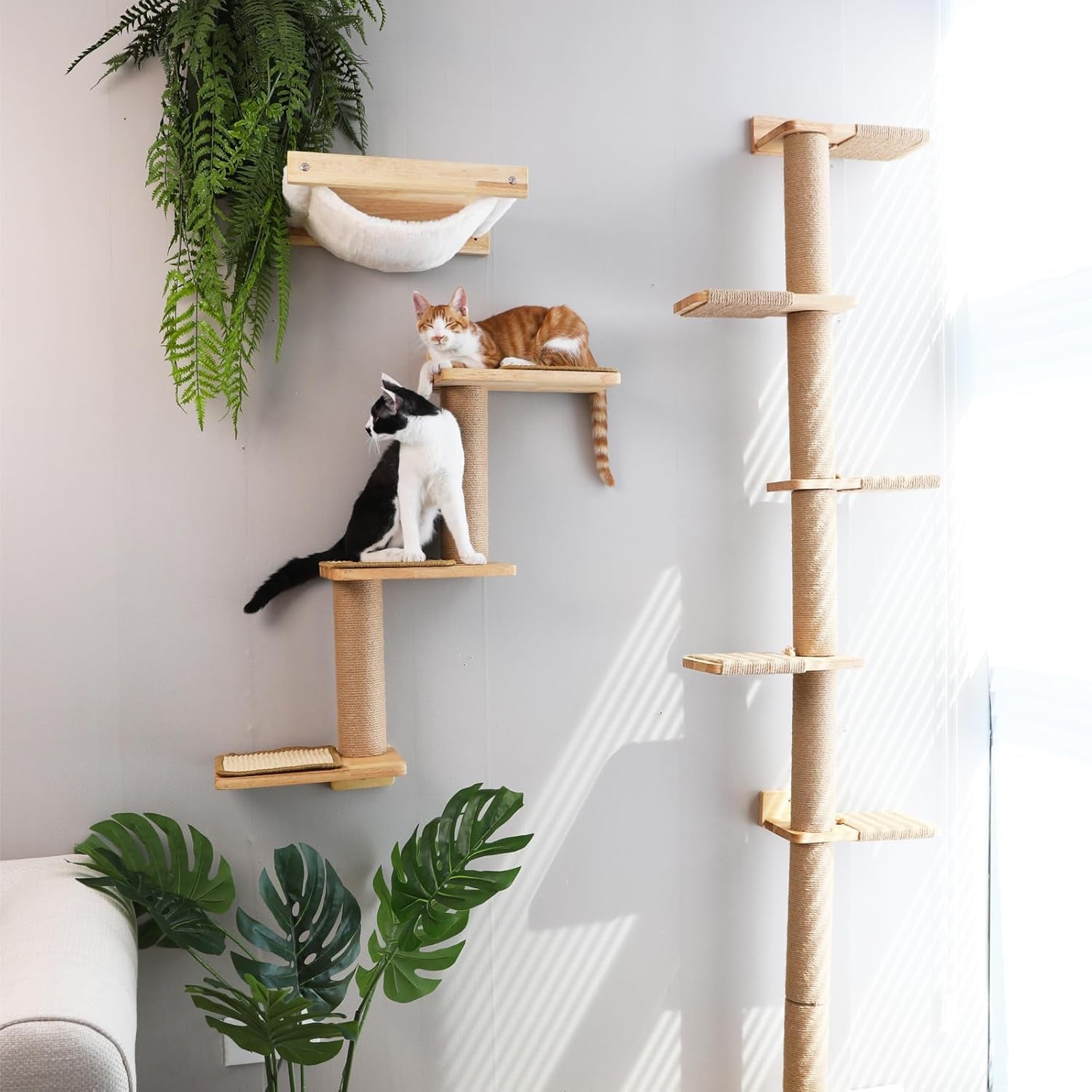 fukumaru-cat-wall-shelves-3-in-1-transformable-cats-scratching-post-solid-rubber-wood-diy-kitten-walls-jungle-and-perch-platform-supplies-suit-for-climb-play-nap-scratch