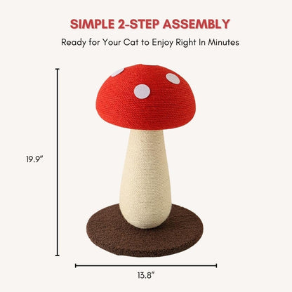 Mushroom Cat Scratching Post - Unique Design, Sisal-Wrapped, Ideal for Medium and Small Cat, Cat Scratcher Cute with 100% Sisal Covered Scratching Post6