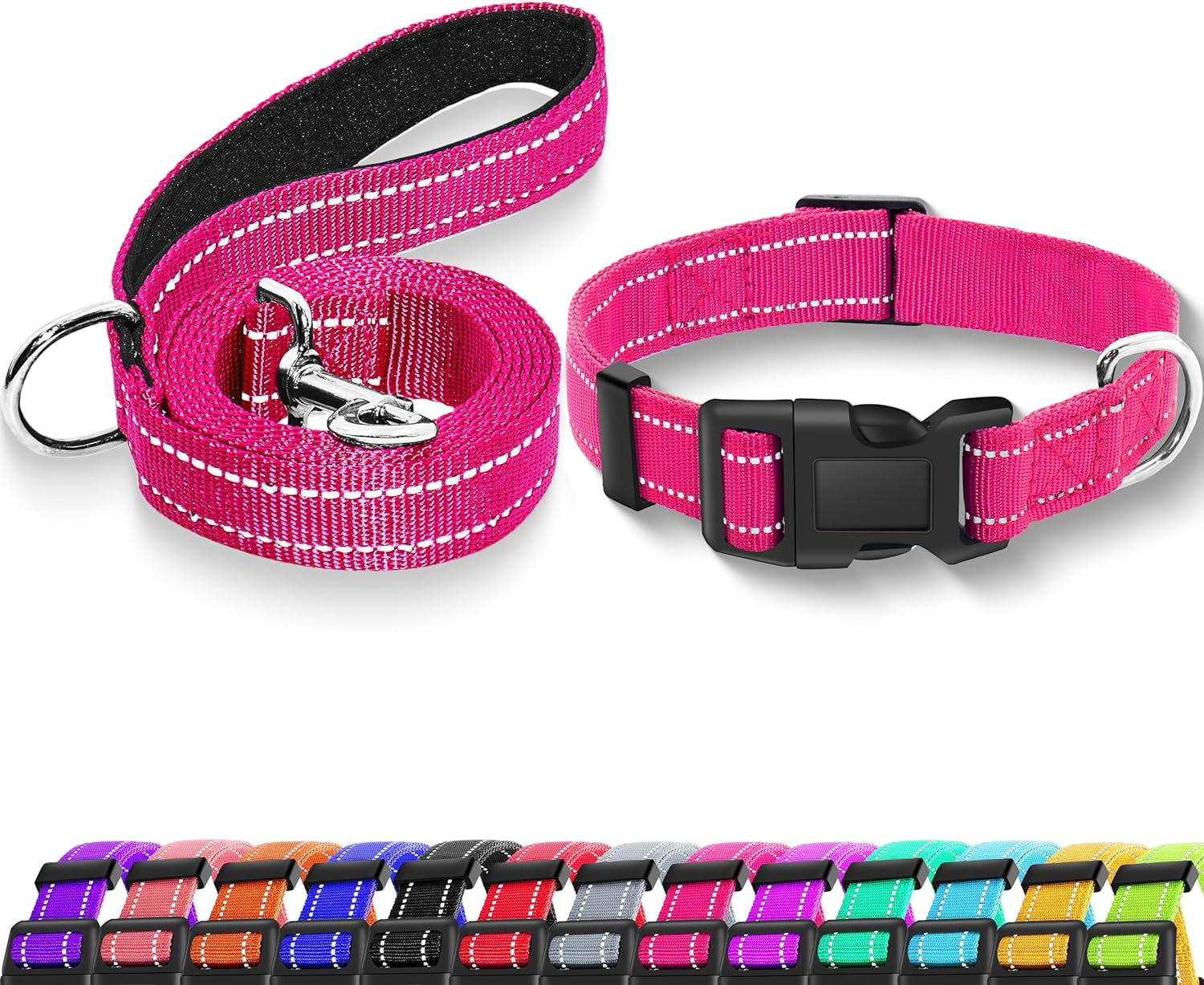 reflective-dog-collar-with-safety-locking-buckle-adjustable-soft-breathable-nylon-collars-for-small-medium-and-large-dogscollar-leash-xs-width-5-8-turquoise-adjustable-soft-breathable-nylon-collars-for-small-medium-and-large-dogs-xs-width-5-8-turquoise