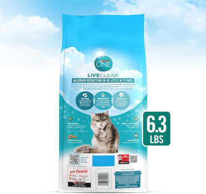 Purina ONE Liveclear Allergen-Reducing Cat Food Dry Formula with Real Chicken as the Number One Ingredient - 6.3 Lb. Bag10