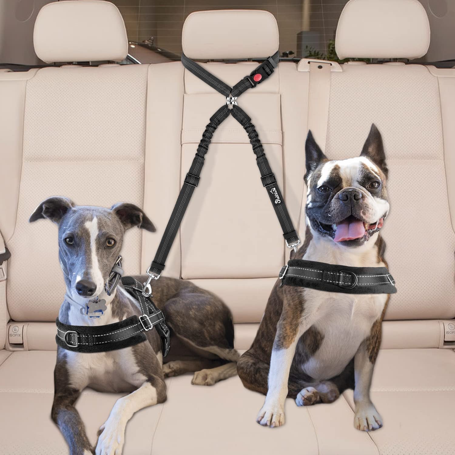 lukovee-double-dog-seat-belt-dual-pet-car-headrest-restraint-safety-seatbelt-no-tangle-dog-leash-duty-adjust-elastic-bungee-puppy-lead-splitter-connect-harness-in-vehicle-travel-for-2-dogs-black